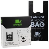 Miyouli 300 Stück Hundebeutel Biologisch Abbaubar,100% Auslaufsichere Extra Dicke Umweltfreundlich für Hunde Kotbeutel mit Henkel, Duft des Meereswindes