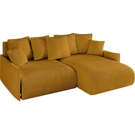 altdecor Ecksofa Cord 2-Sitzer Senfgelb
