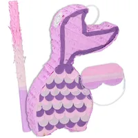 Relaxdays Pinata Meerjungfrau HxBxT 37,5 x 20 x 8 cm lila/rosa
