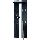 Vladon Garderobenpaneel, Schwarz Holzwerkstoff, 57x170x20 cm, Garderobe, Garderobenpaneele, Garderobenpaneele
