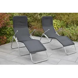 Merxx Wellnessliege XXL 154 x 67 x 116 cm Schwarz