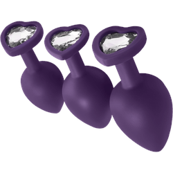 Anal Training Kit, 3 Teile, 7 - 9 cm, violett