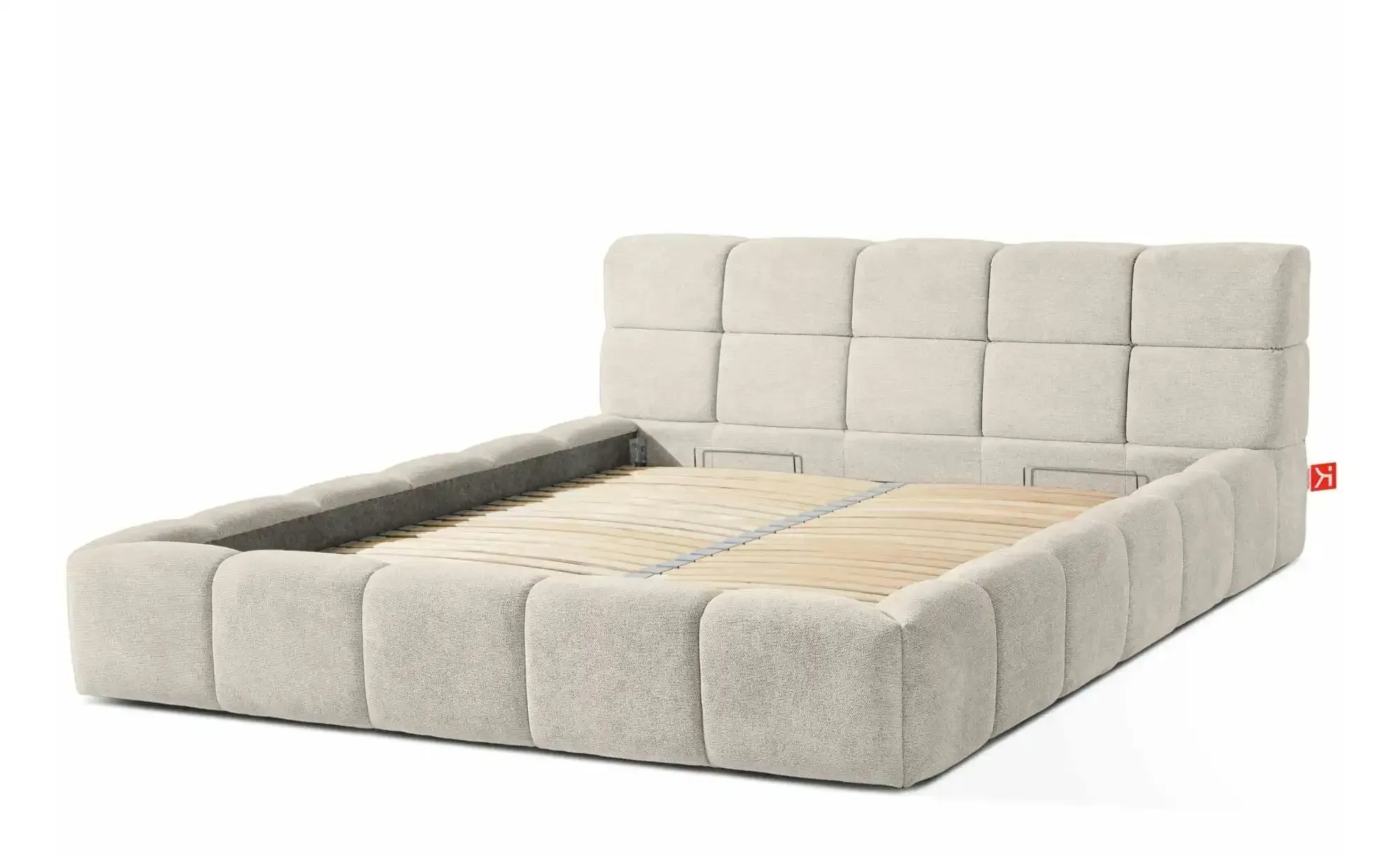 KONSIMO Polsterbett   ¦ creme ¦ Maße (cm): B: 210 H: 88