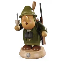 Müller Mueller Räuchermann Müllerchen Förster, 16 cm hoch, original Erzgebirge Seiffen