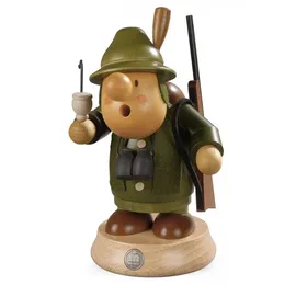 Müller Mueller Räuchermann Müllerchen Förster, 16 cm hoch, original Erzgebirge Seiffen