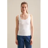 Seidensticker Shirttop Ohne Arm Rundhals Uni weiß XL (42)