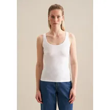 Seidensticker Shirttop Ohne Arm Rundhals Uni weiß XL (42)