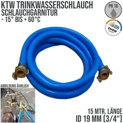 19 mm 3/4 Zoll TPE Trinkwasser Garnitur GEKA-Schnellkupplung Kirmes Schlauch KT..."