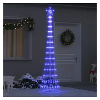 vidaXL LED-Weihnachtsbaum 70 x 70 x 250 cm Blau