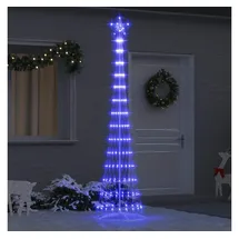vidaXL LED-Weihnachtsbaum 70 x 70 x 250 cm Blau