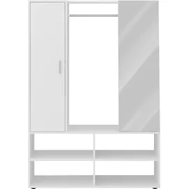 FMD Auma Garderobenschrank 105 x 39,7 x 151,2 cm weiß