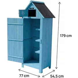 habitat garten Gartenschrank cabanon 54 x 179 x 77 cm Blau