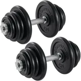 SONGMICS Hanteln, Hantelset aus Gusseisen, Kurzhanteln, 2 x 25 kg, verstellbar, Workout, Fitnesstraining, Gewichtheben für Zuhause, Fitnessstudio, tintenschwarz SYL50BS