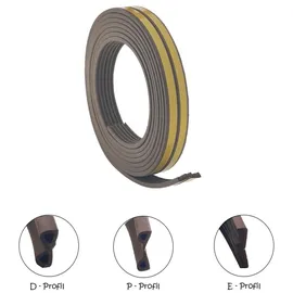 varivendo Gummidichtung D-Profil 2 x 3 m Braun