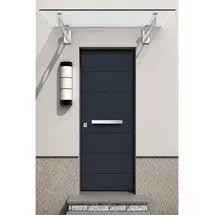 Buylando Glasvordach 200 x 90 cm weiß