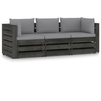 vidaXL Gartensofa grau 3068169