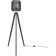 Paco Home Stehlampe E27 Schwarz