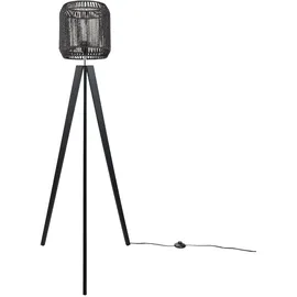 Paco Home Stehlampe E27 Schwarz