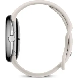 Google Pixel Watch 3 45 mm Bluetooth polished silver Sportarmband porcelain