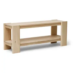 Form & Refine - Beam Bank, 112 cm, Kiefer matt lackiert