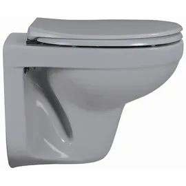 Sanicomfort manhattan Wand-WC mit WC-Sitz Grau spülrandlos