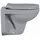 Sanicomfort manhattan Wand-WC mit WC-Sitz Grau spülrandlos