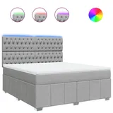 vidaXL Boxspringbett 180 x 200 cm Hellgrau