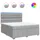 vidaXL Boxspringbett 180 x 200 cm Hellgrau