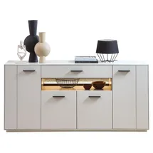 Vito Sideboard 180 x 85 x 45 cm Hellgrau / Weiß