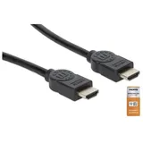 Manhattan HDMI Anschlusskabel HDMI-A Stecker HDMI-A Stecker 1 m Schwarz