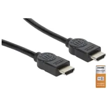 Manhattan HDMI Anschlusskabel HDMI-A Stecker HDMI-A Stecker 1 m Schwarz