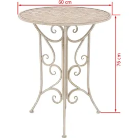 vidaXL 3-tlg. Bistro-Set Stahl Weiß