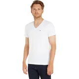 Tommy Jeans Original Kurzarm-T-Shirt Mit V-ausschnitt Classic White M