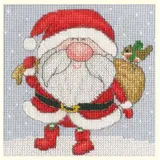 Bothy Threads The Home Of Happy Stitching Grußkarte Kreuzstich Stickpackung, Lustiger Weihnachtsmann