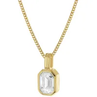 trendor Panzerkette Damen-Gold auf 925 Silber mit Zirkonia-Anhänger goldfarben 45 cm