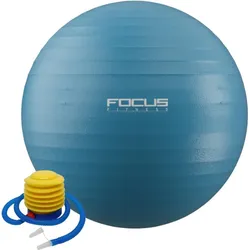 Gymnastikball - 75 cm - inkl. Fußpumpe BLAU 75 CM