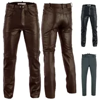 RadMasters Lederhose GW870 Lederjeans Lederhose Büffelleder Schwarz und Braun braun 52/L
