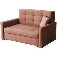 Mirjan24 Sofa Viva II Lux mit Schlaffunktion, Bettsofa, 2 Sitzer Polstersofa mit Bettkasten inkl. Kissen, Schlafsofa Sofagarnitur, Wohnlandschaft, Farbauswahl (Tatum 276)