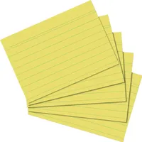 Herlitz Karteikarten gelb A7 liniert, 100 Blatt (1150713)