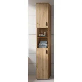 MID.YOU Mone Hochschrank 0 x 0 cm Braun Holz, Kunststoff