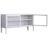 Coemo Sideboard Tokio 115x35x64cm aus Metall mit Glastüren