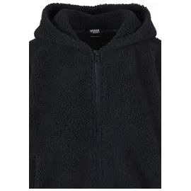 URBAN CLASSICS Ladies Oversized Sherpa Zip Hoody - schwarz,