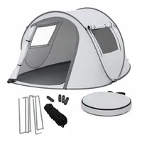 Relaxdays Pop Up Zelt 2–3 Personen Tunnel Grau