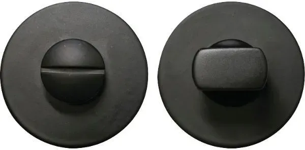 MARCHESI WC-Rosette flach rund, Edelstahl schwarz matt