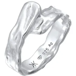 KUZZOI Bandring Organic Design 925 Sterling Silber Ringe   Herren 