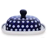 BUNZLAUER KERAMIK Bunzlauer Butterdose klein oval 1/2 Stück Butter