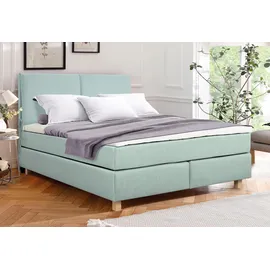Home Affaire Boxspringbett »Nele« inkl. Topper im schlichtem Design grün