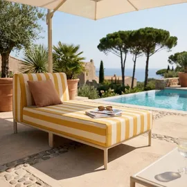 Oviala Chaiselongue modulare Gartenmöbel gelb