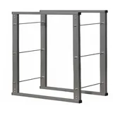 V2Aox Kaminholzständer Metall 100 x 100 cm Schwarz