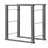 V2Aox Kaminholzständer Metall 100 x 100 cm Schwarz